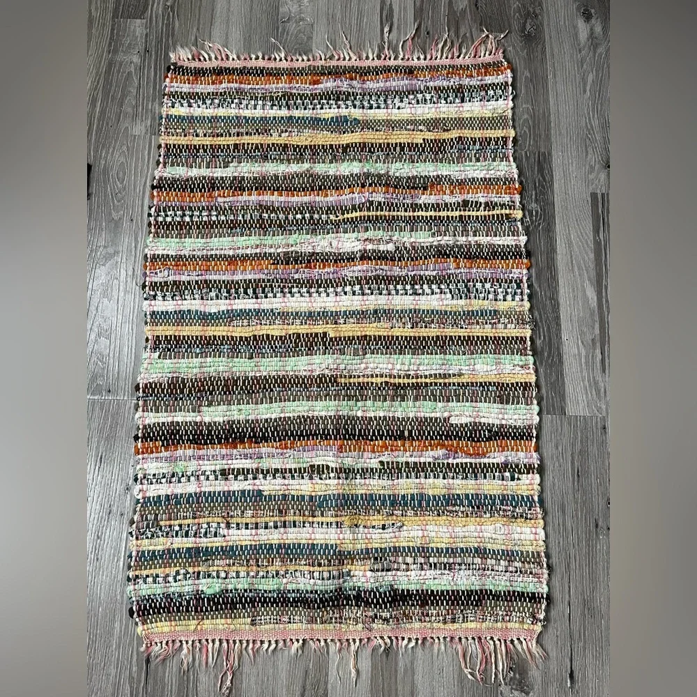 NWOT Boho braided rug
